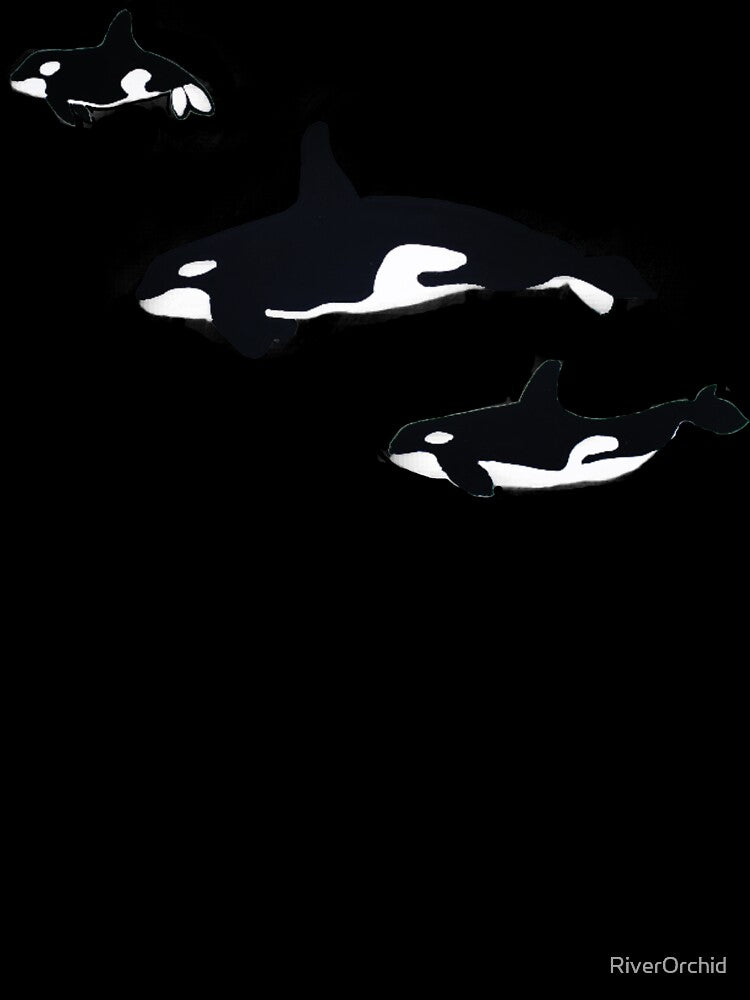 Orca Family Pod by RiverOrchid