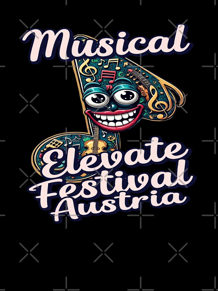 Musical Elevate Festival Austria T-Shirt | Fun Music Note Character | Festival Lover Graphic Tee | Concert & Music Event Shirt by Sushikidsntod