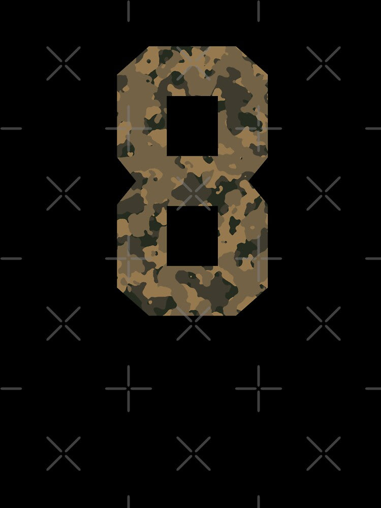 Army Camouflage Number 8 - Sports Numbers by NECHSTORE