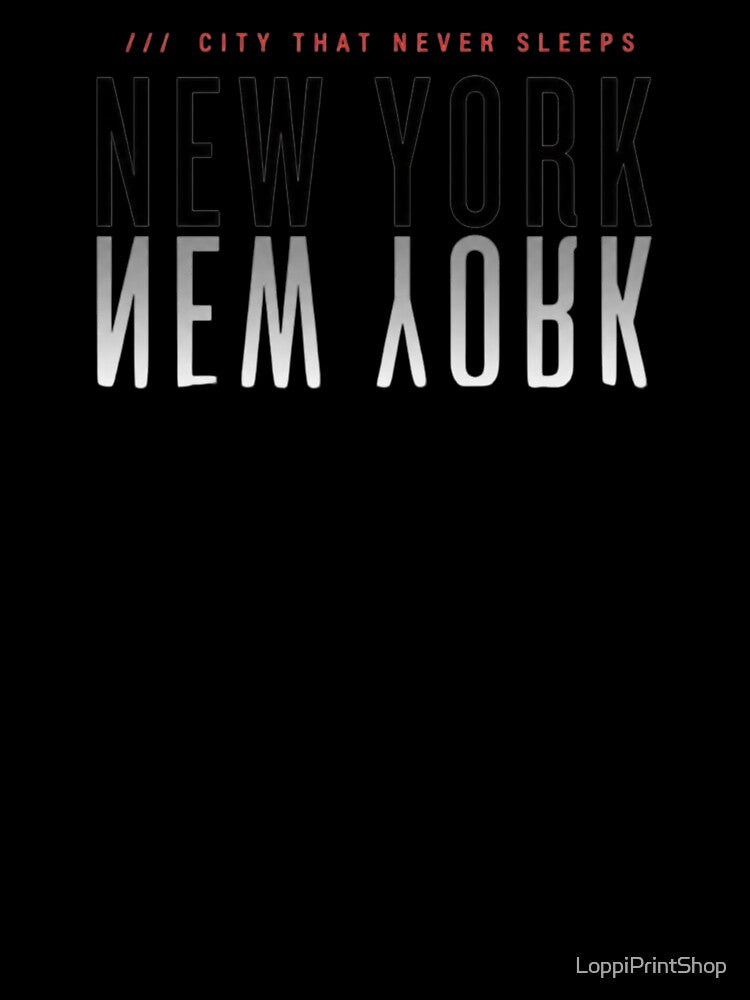 New York Minimal T-Shirt, NYC Aesthetic Shirt, Clean Typography City Design by LoppiPrintShop