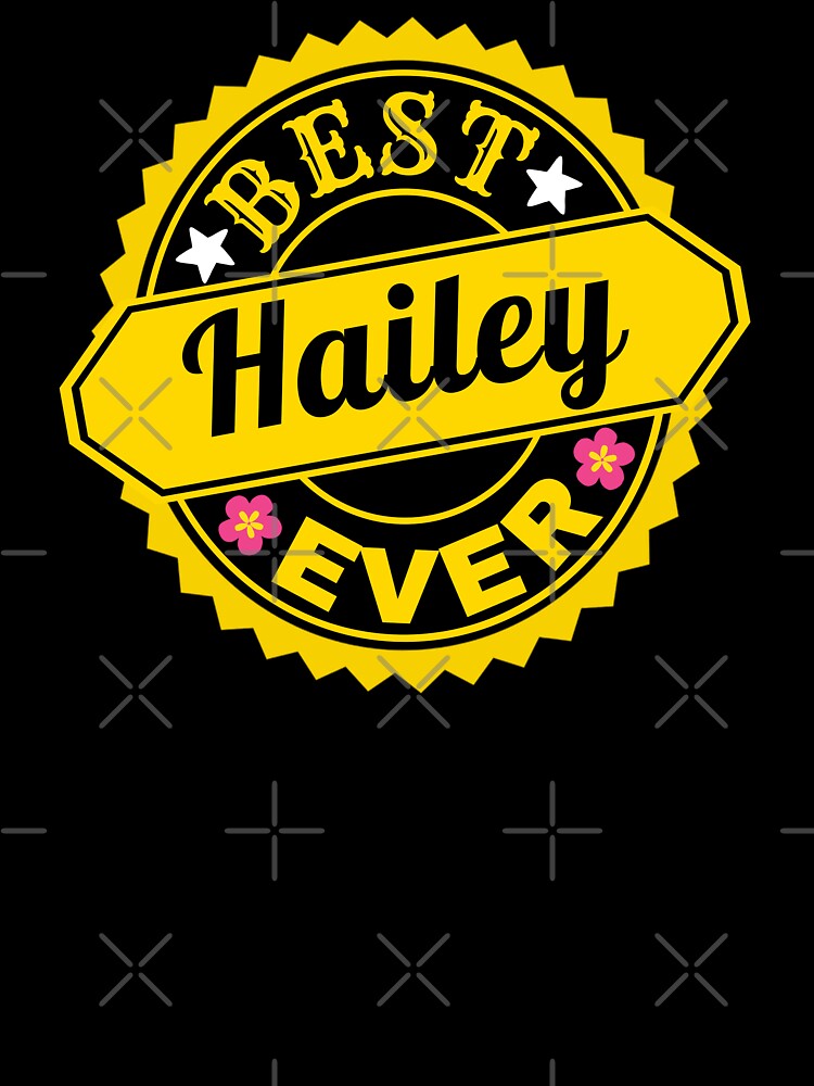 Best Hailey Ever - Custom Girls Name Gift | Retro Black Gold Name Typography by Delandor
