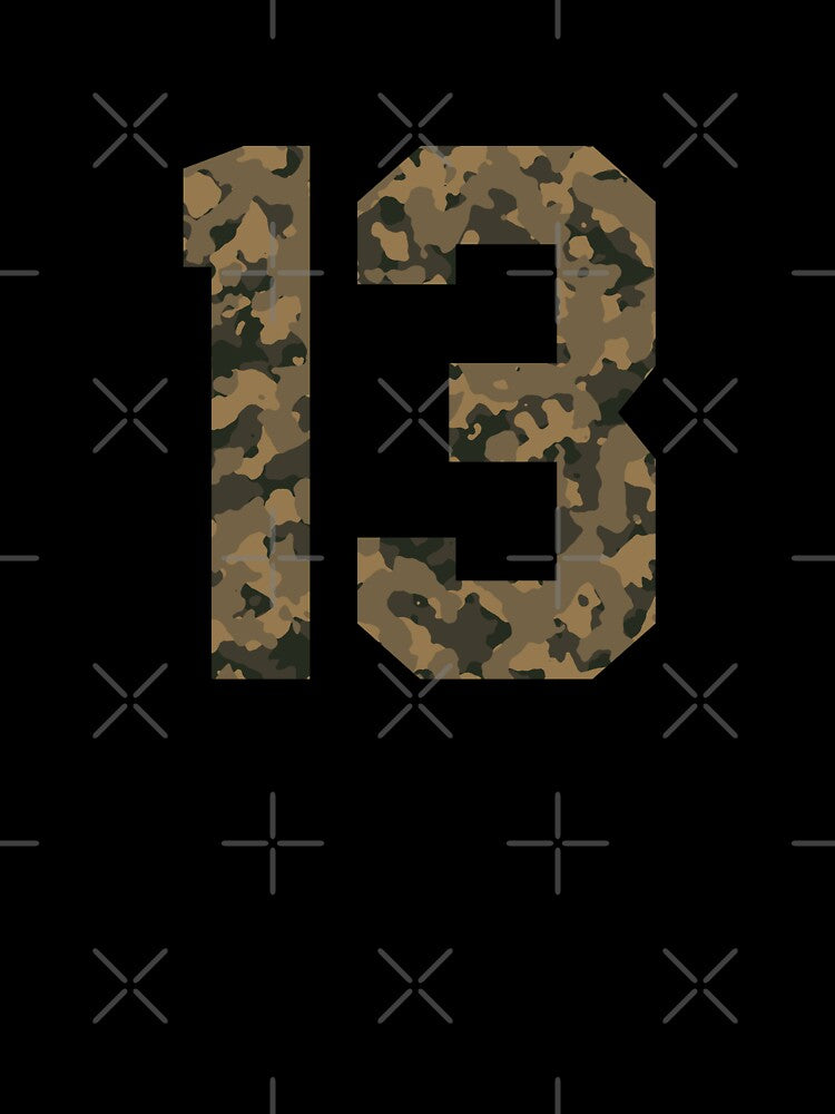 Army Camouflage Number 13 - Sports Numbers by NECHSTORE