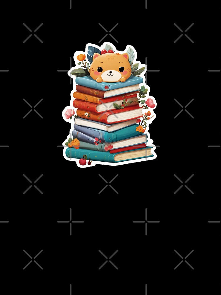 Charming Page Pal: Whimsical Book Stack Buddy by Aymanejed