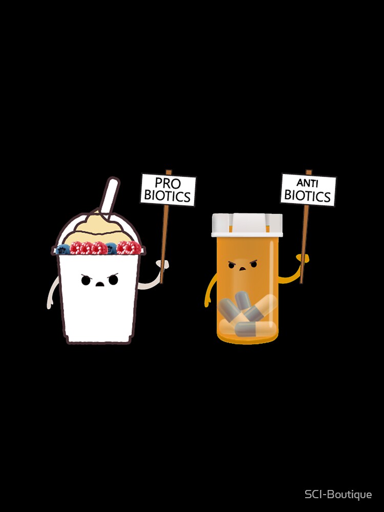 Probiotic, Antibiotic Science Themed Design by SCI-Boutique