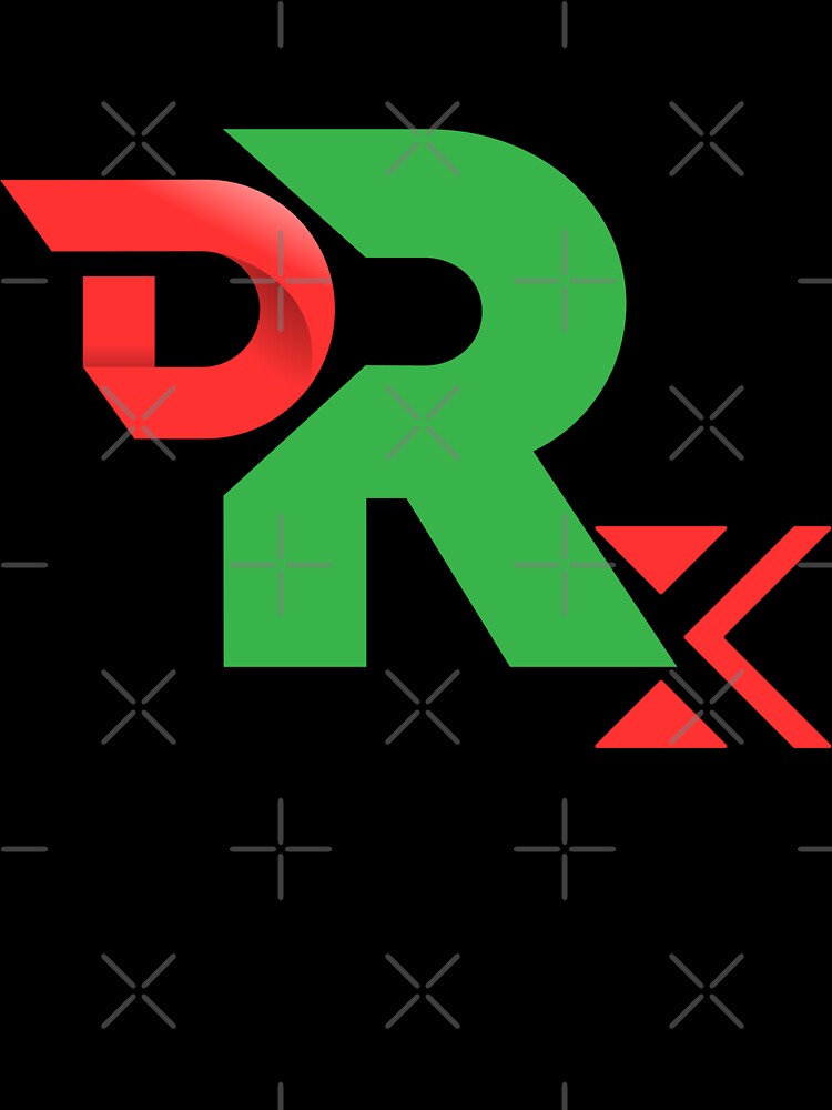 DRx Modern Logo Design – Futuristic Red & Green Letter Logo by prinnt