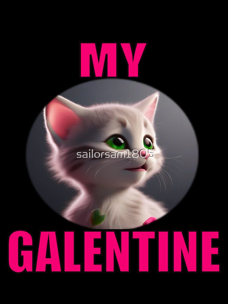 A Super Cute kitten on Galentines day and Galentines party, gift idea for Galentines day by sailorsam1805