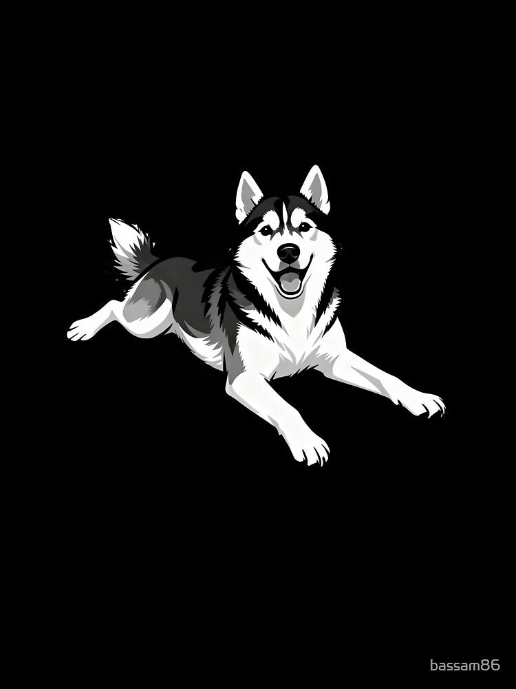 Funny Husky Dog T-Shirt by bassam86