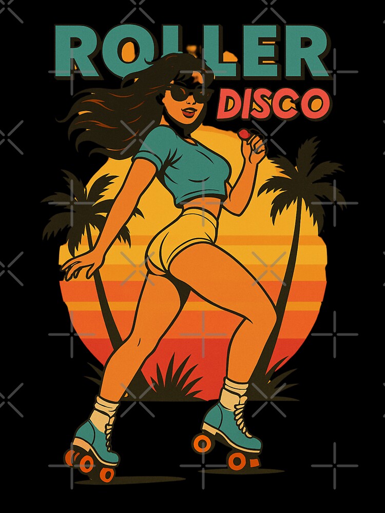 Roller Disco Sunset Babe – 80s Retro Vibes by M-ormin