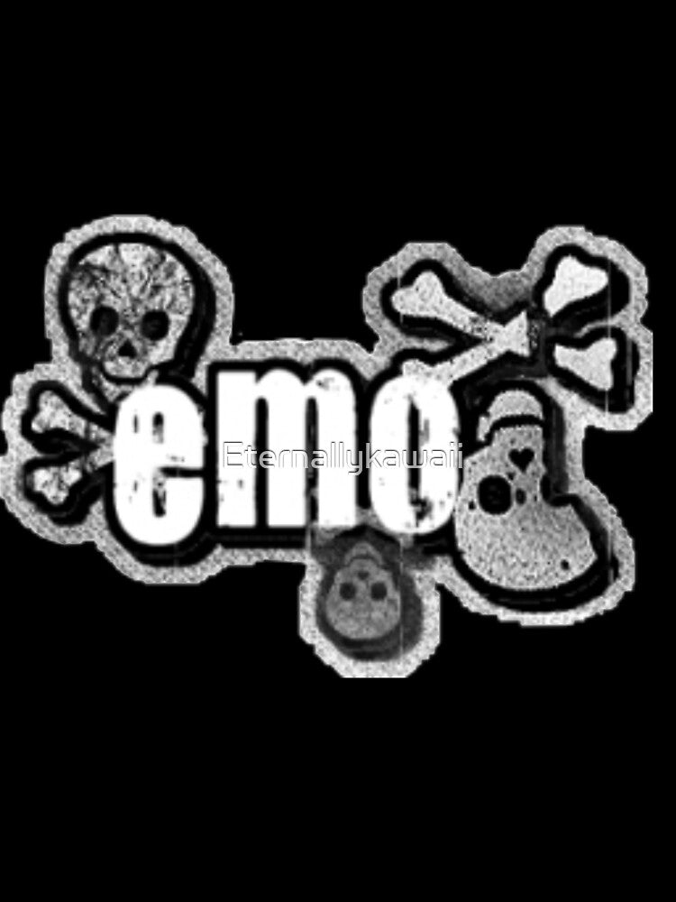 Goth scene emo skull skeletons by Eternallykawaii