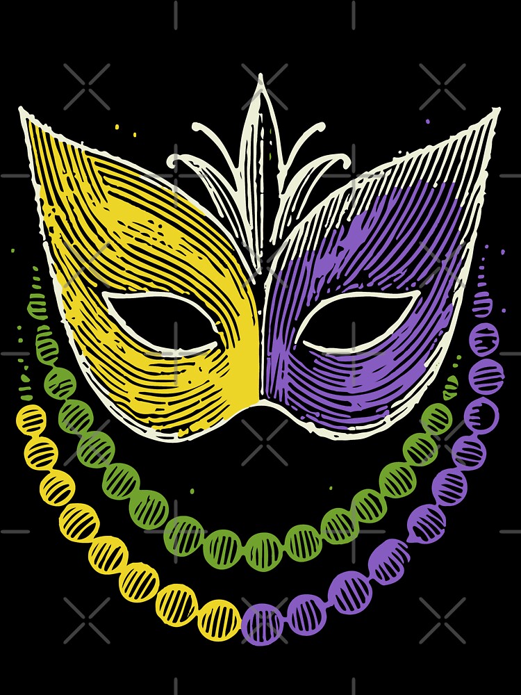 Mardi Gras Mask With Beads by LuminOrb