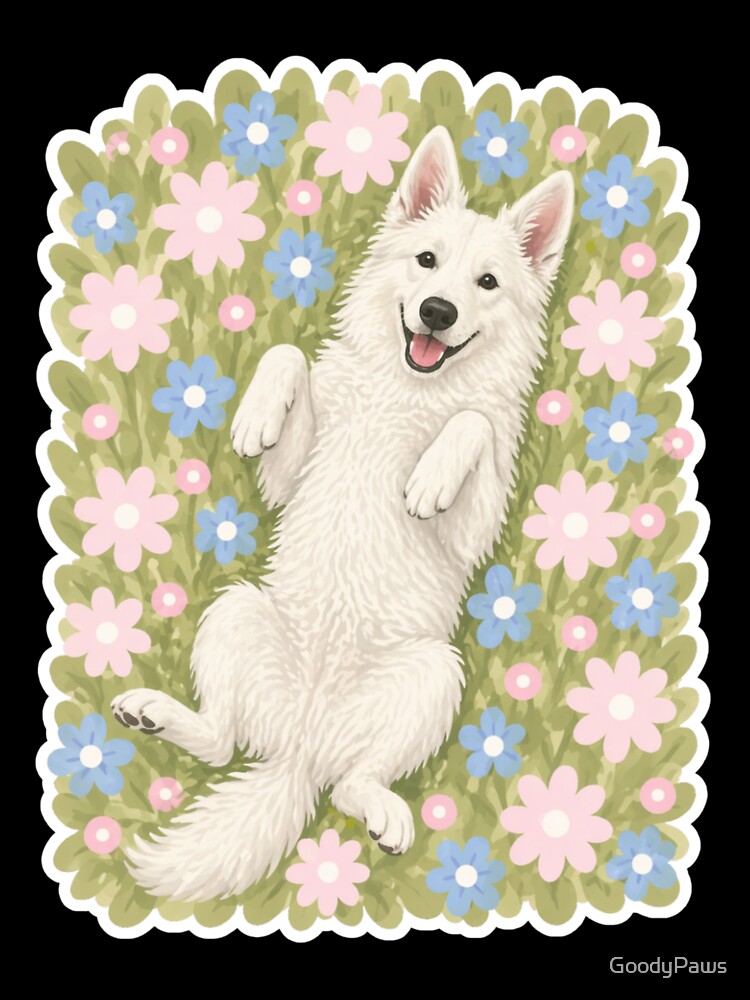 White Swiss Shepherd Dog Illustration | Majestic and Loyal White Swiss Shepherd Art by GoodyPaws