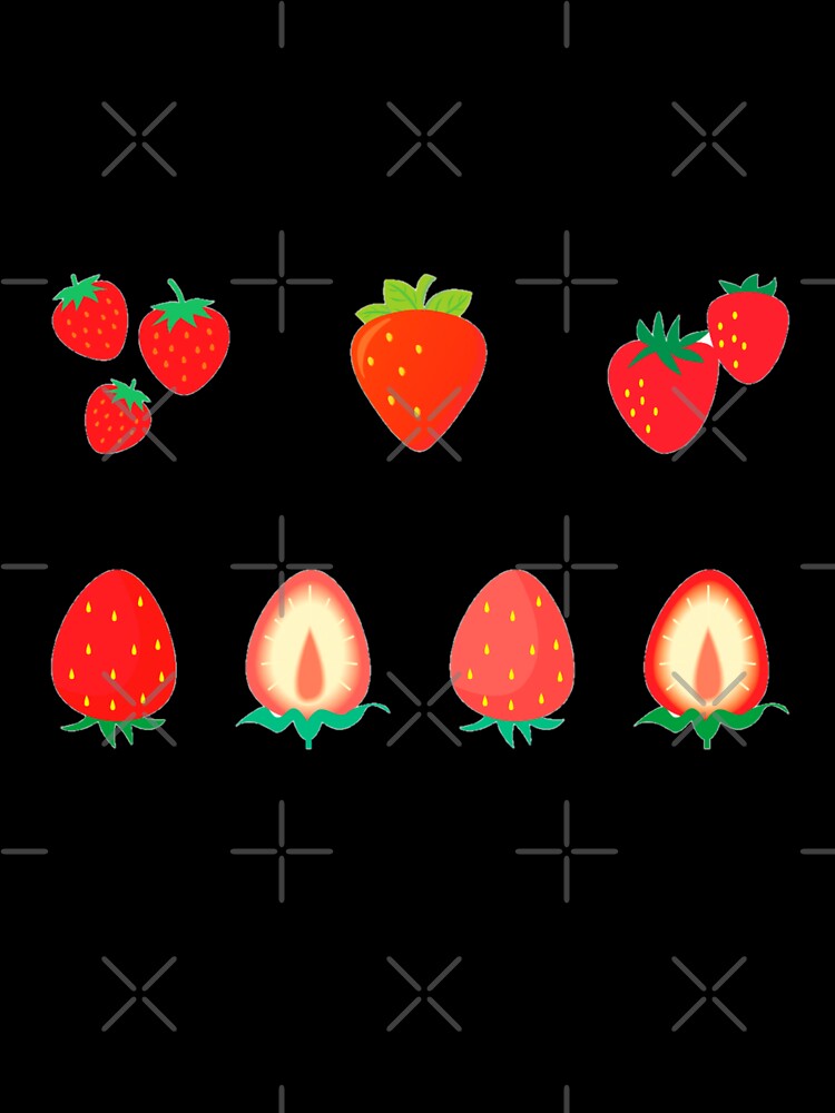 Cute Strawberry Hand Drawn Pattern - Fruits and Strawberry lovers by chetan786