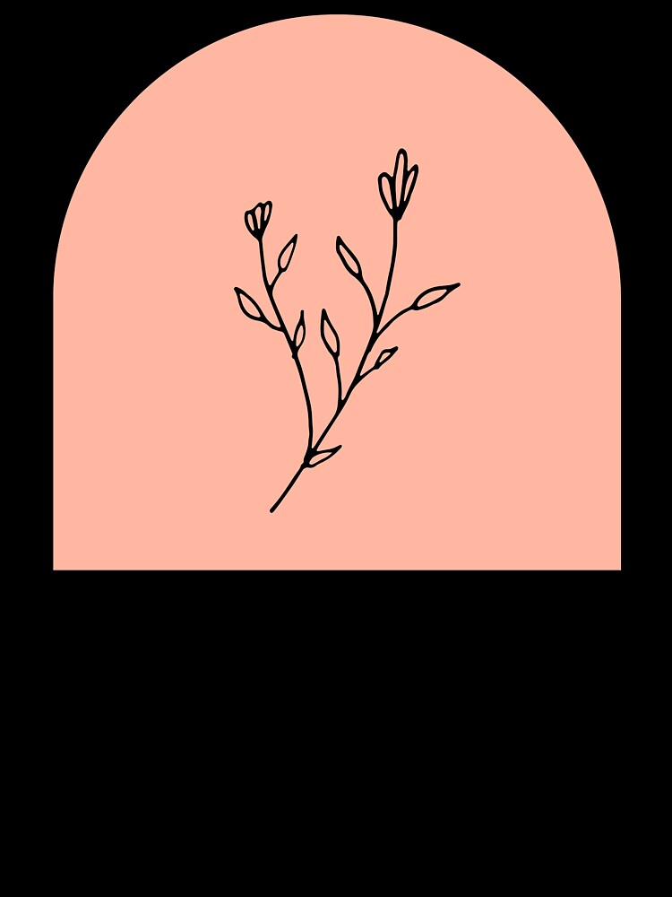 Minimal Floral Line Art – Aesthetic Boho Peach Design by ChillVibes04