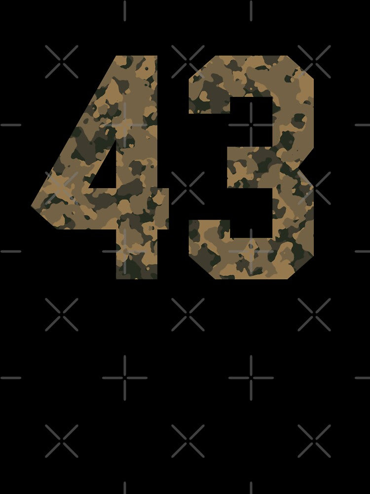 Army Camouflage Number 43 - Sports Numbers by NECHSTORE