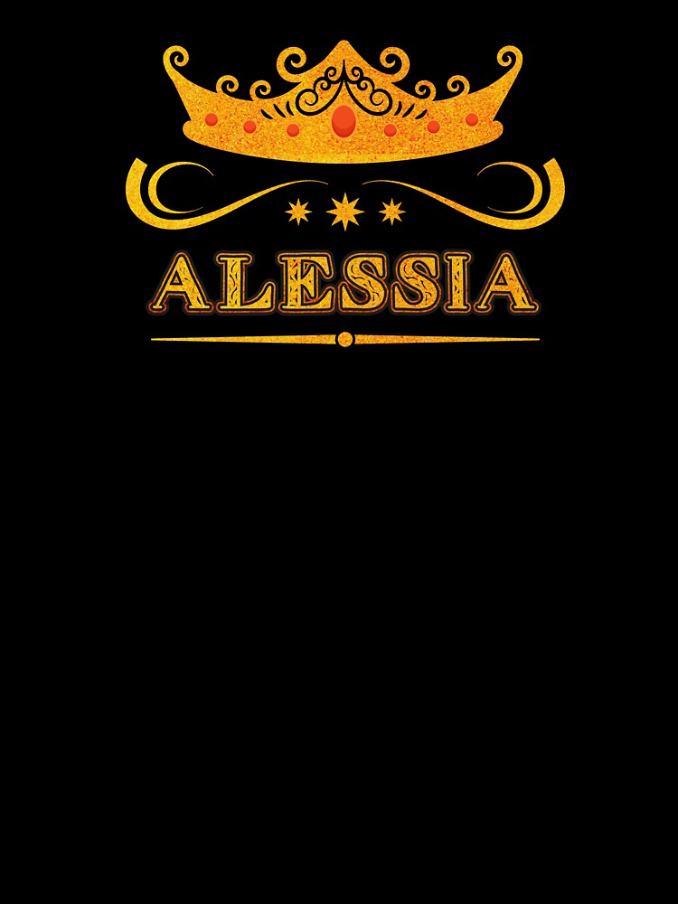 Alessia Personalized Name With Crown - Cool & Custom Gift for Girls, Teens by Oussinc