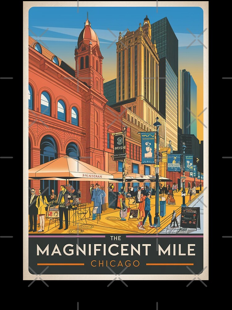 Chicago Vintage Travel Poster by TravelerRat