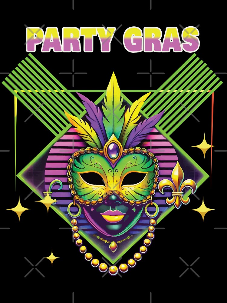 Mardi Gras Party Gras Mask Celebration by LuminOrb
