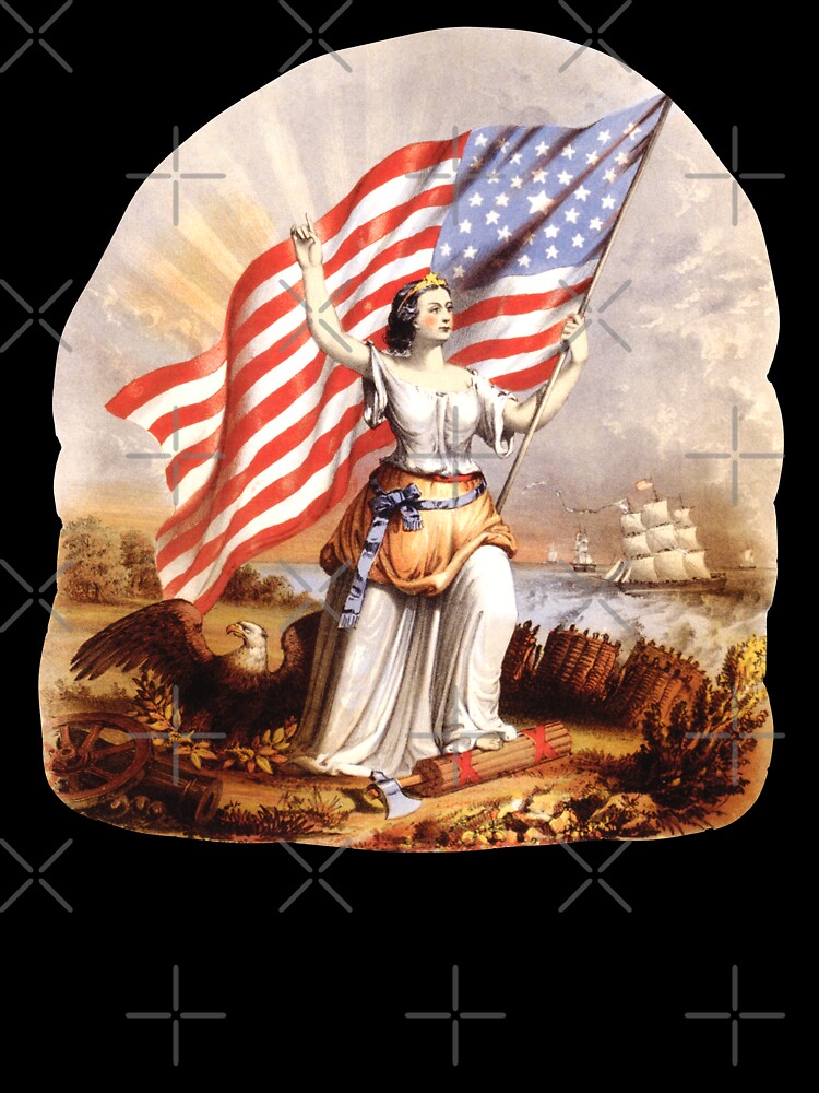 Woman Holding the US Flag by RosarioDesigns