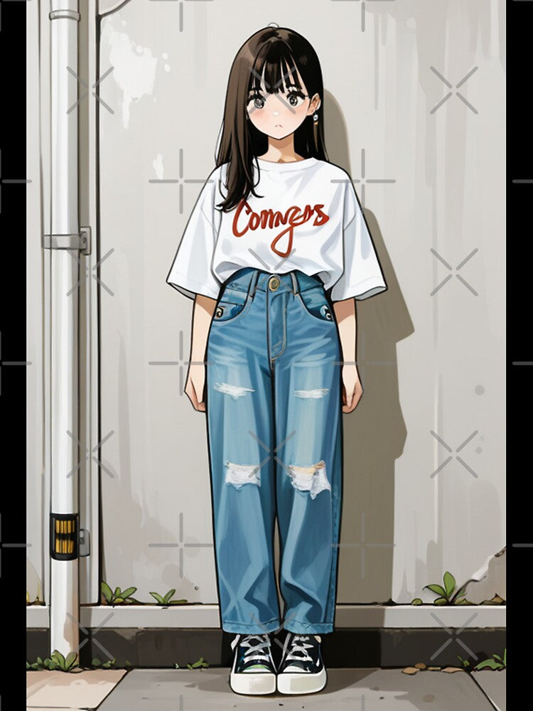 Casual Wear - Woman in vintage casual outfit by AnimeShin
