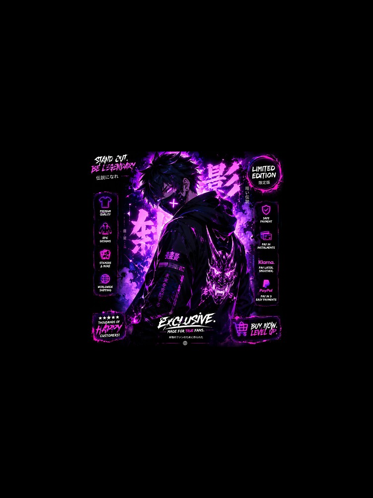 Exclusive Neon Anime Character Art – Futuristic Glow Streetwear Design by DervoTeck2767
