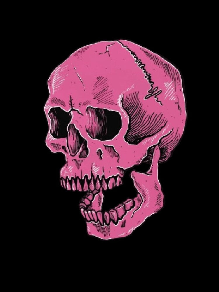 Pink Skull – Bold & Playful Gothic Design by StickerStudioHQ