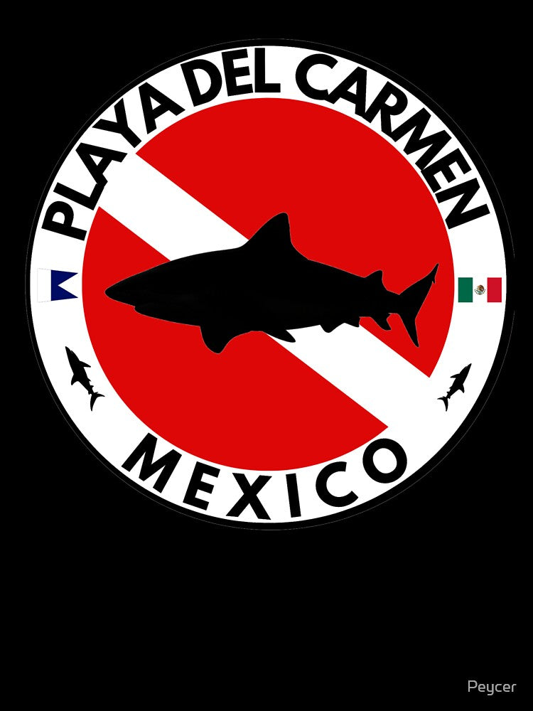 Playa Del Carmen Mexico T-Shirt, Unisex Vintage Graphic Tee, Beach Lover Apparel Gift for Divers Travel Souvenir, Casual Summer Outfit by Peycer