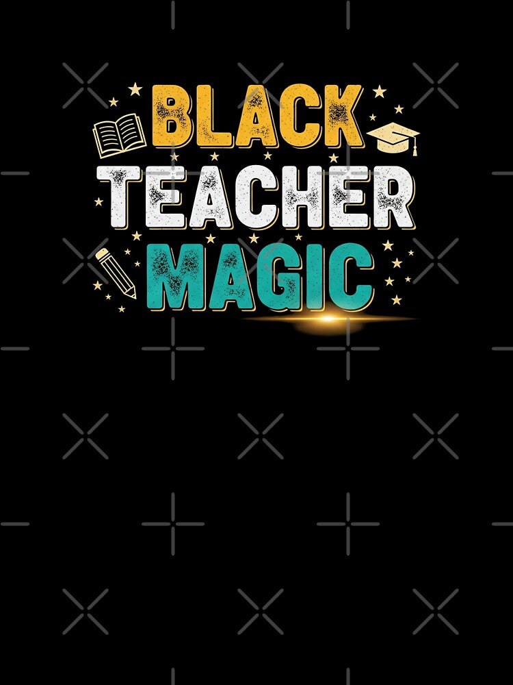 Black Teacher Magic Simple Funny Teaching Pride Tee by Designs-RZ