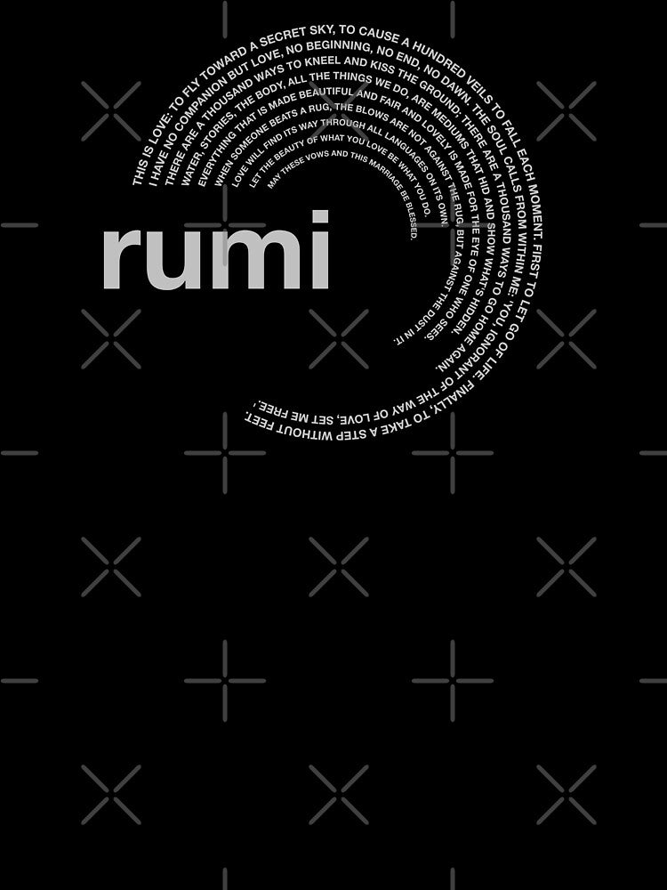 Rumi famous quotes poster [silver] by CMYKStudio