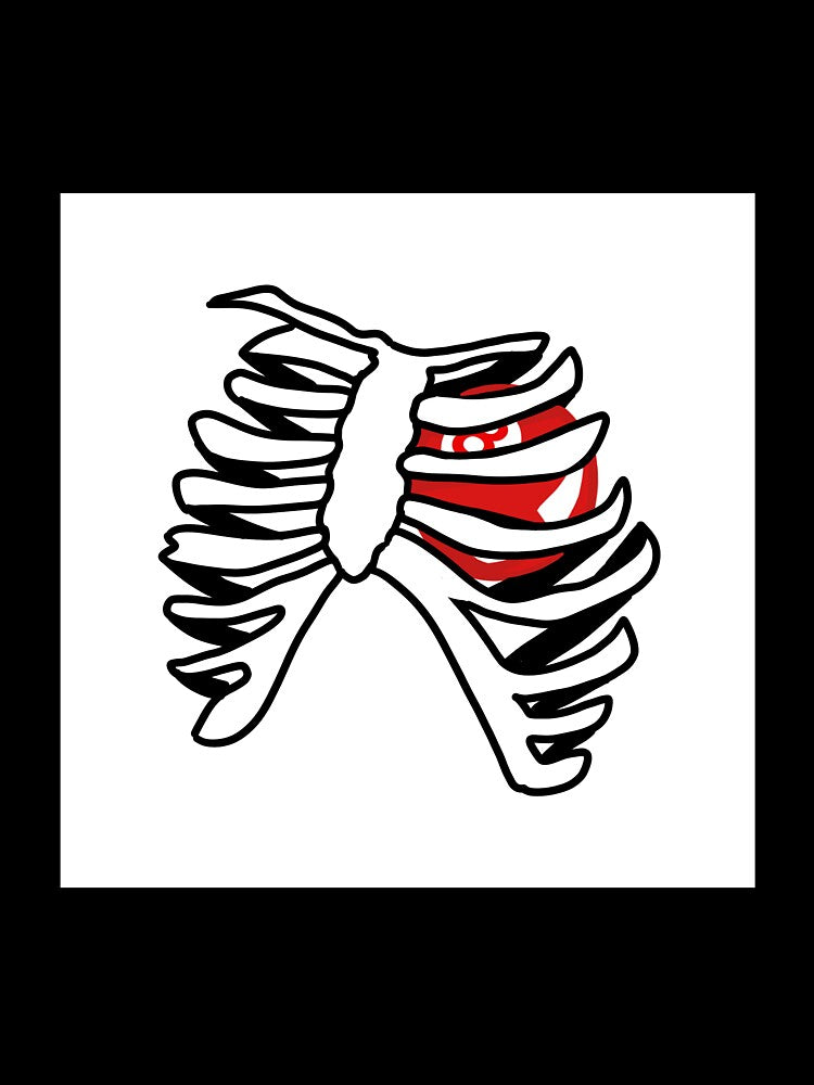 Red 8ball in rib cage by dejaVI