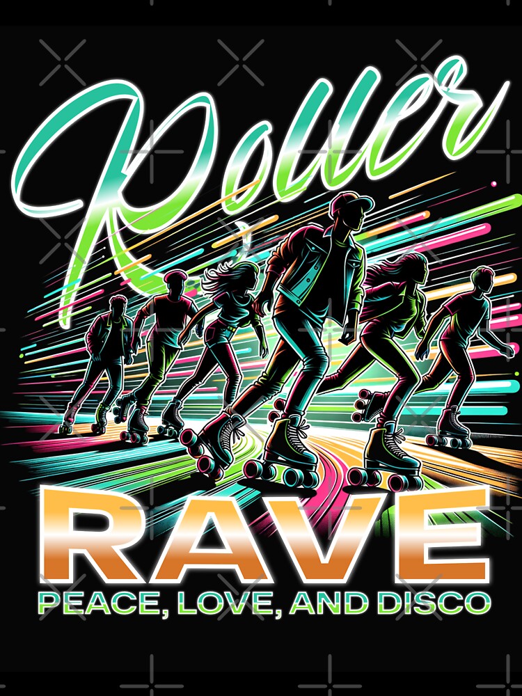 Roller Rave Disco Party Skating Retro Vibe by Tsugraf Designs