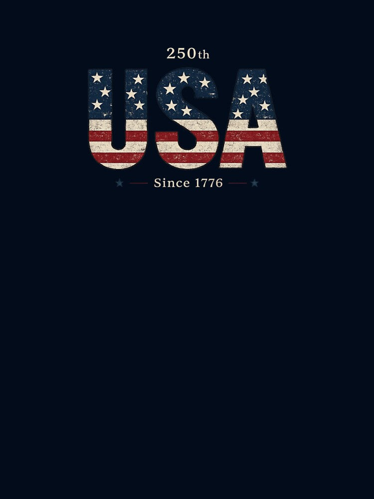 250th Anniversary USA - Since 1776 – Vintage American Flag Patriotic T-Shirt 4th of July by LuckyCoast