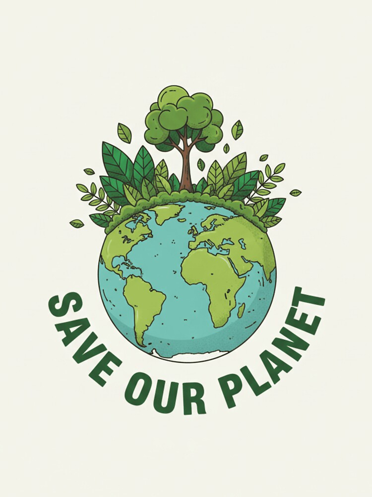 Save Our Planet Earth – Eco Friendly Nature & Environmental Awareness Design by R & K Fashions