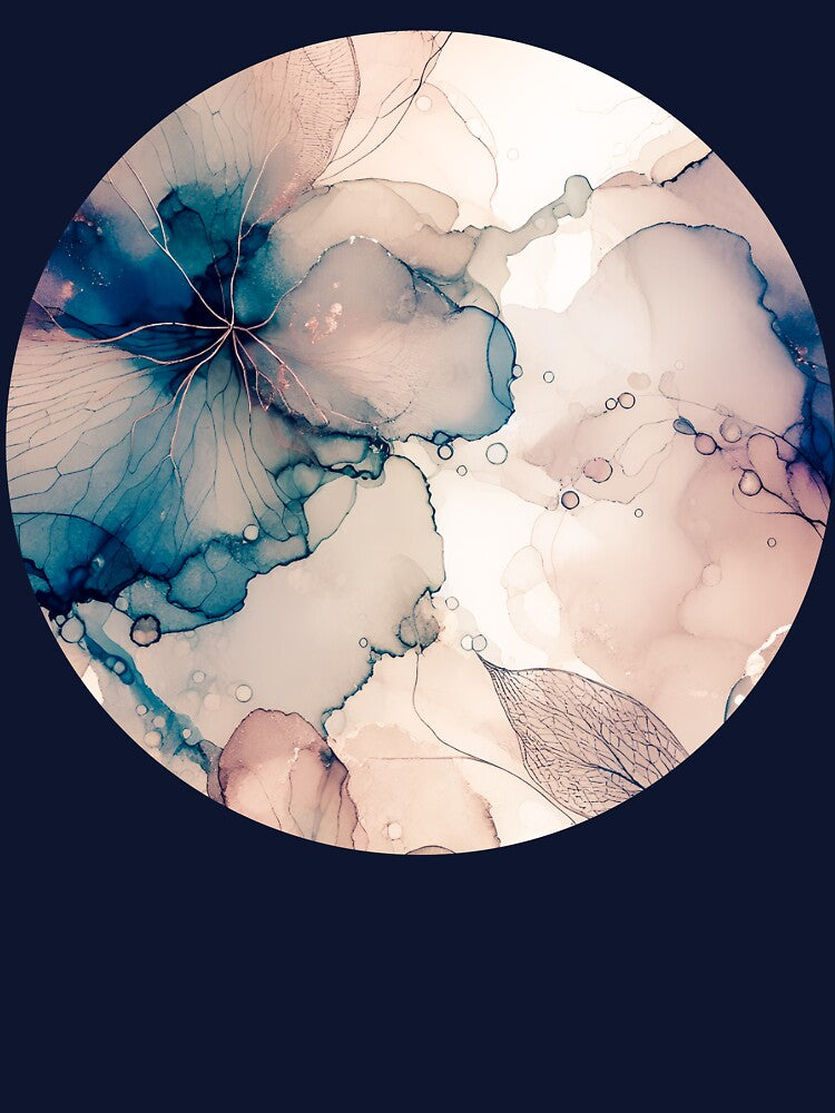 Ethereal Botanical in Blush and Turquoise by Vivien la Muse