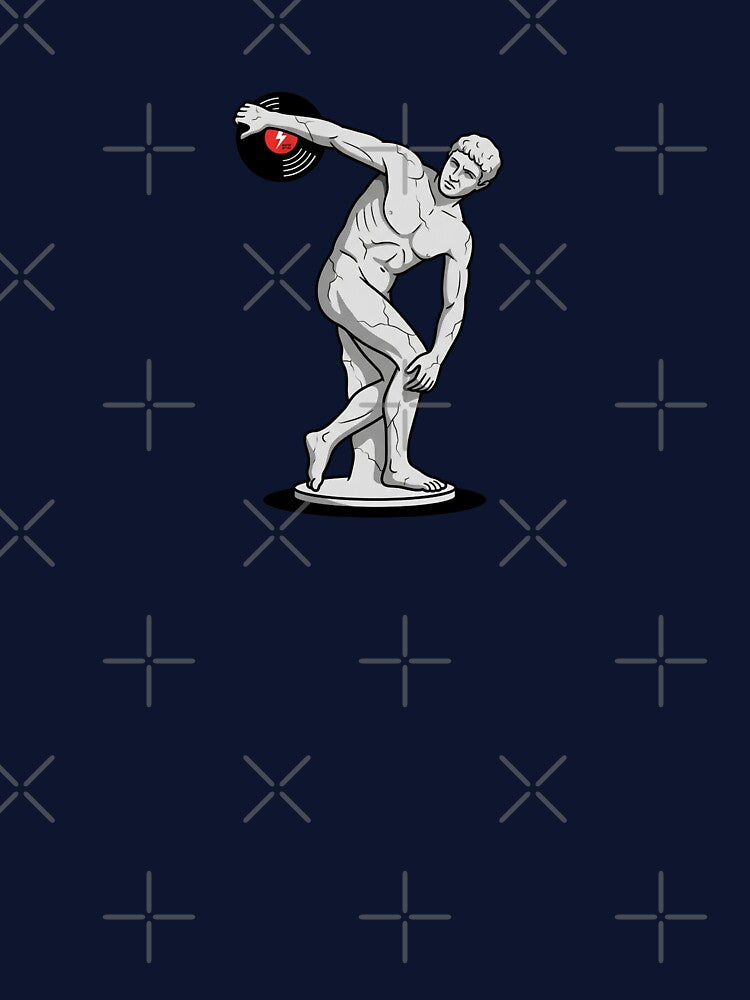Ancient Greek Discobolus Statue Throwing Vinyl Record by Rare By Hero