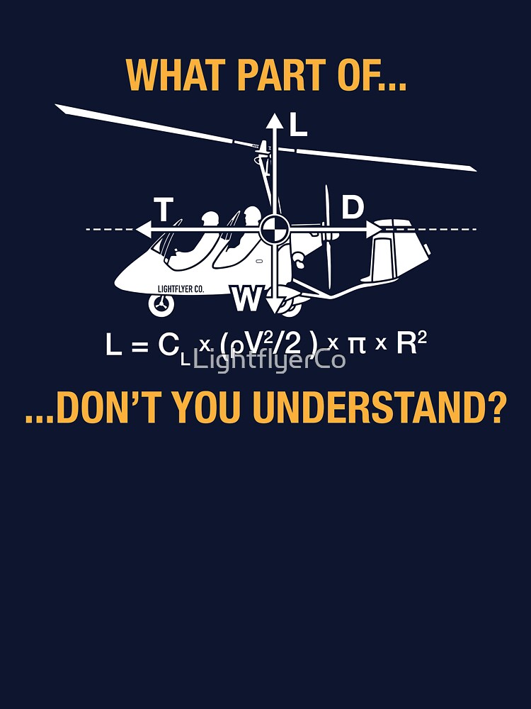 What Part Of Lift Don't You Understand? - Gyrocopter Lift Equation by LightflyerCo