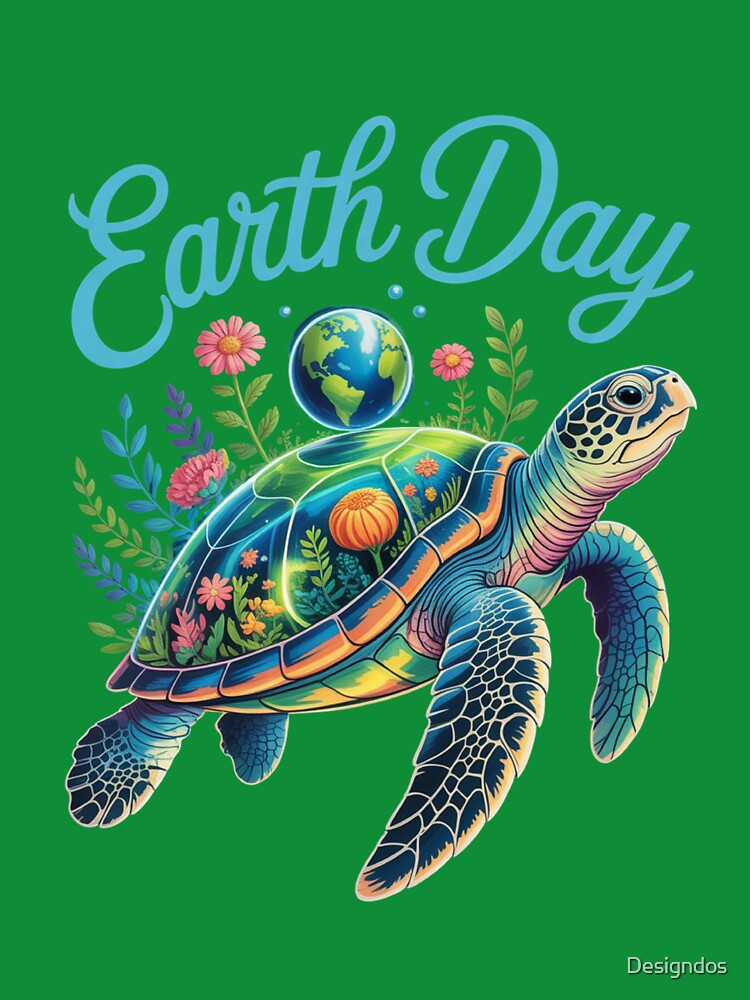 Sea Turtle Earth Day Save The Earth by Designdos