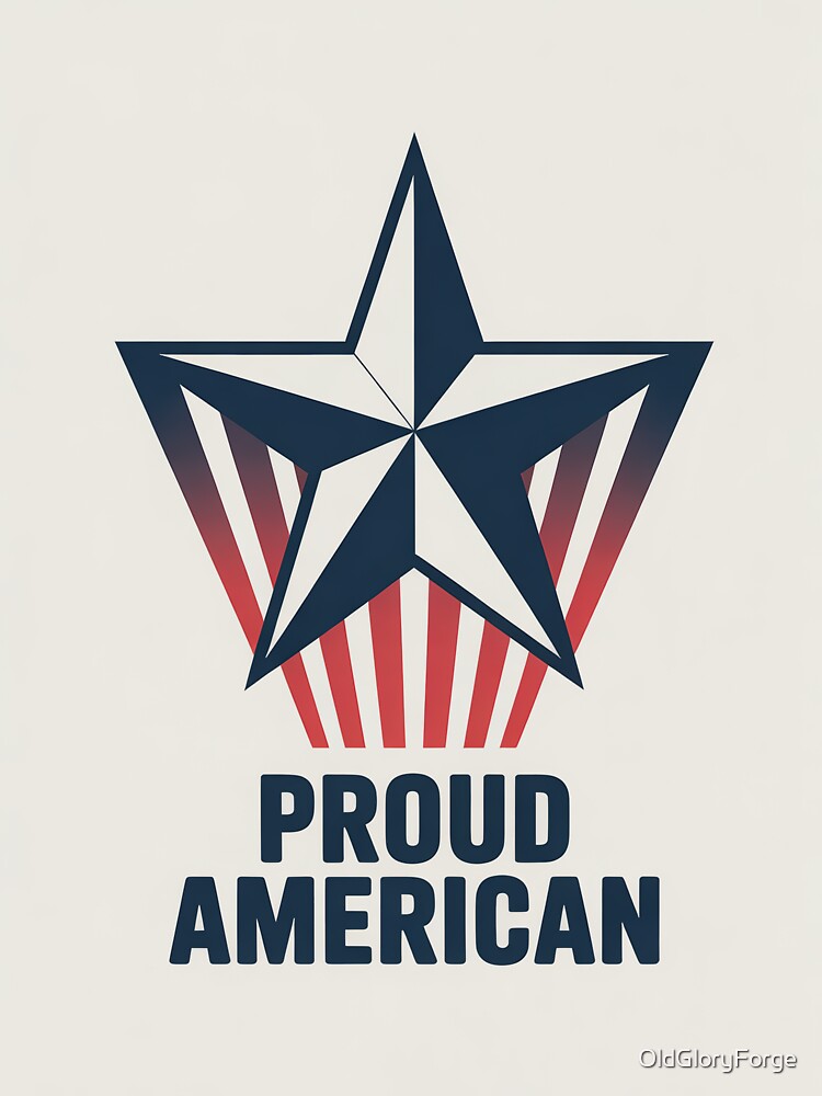 Bold Patriotic Star Crest Emblem by OldGloryForge