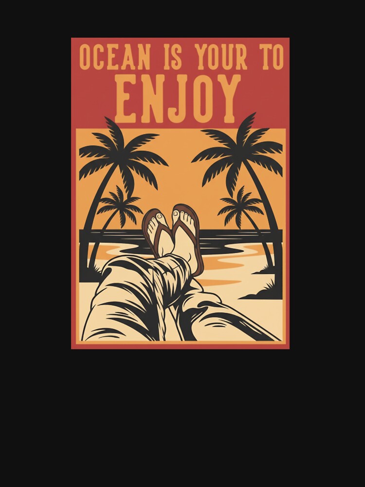 Ocean Is Your To Enjoy Tropical Sunset Art by mistiabloom
