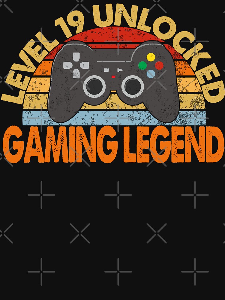 Level 19 Unlocked Gaming Legend | Vintage Legendary Gamer by Qudkin