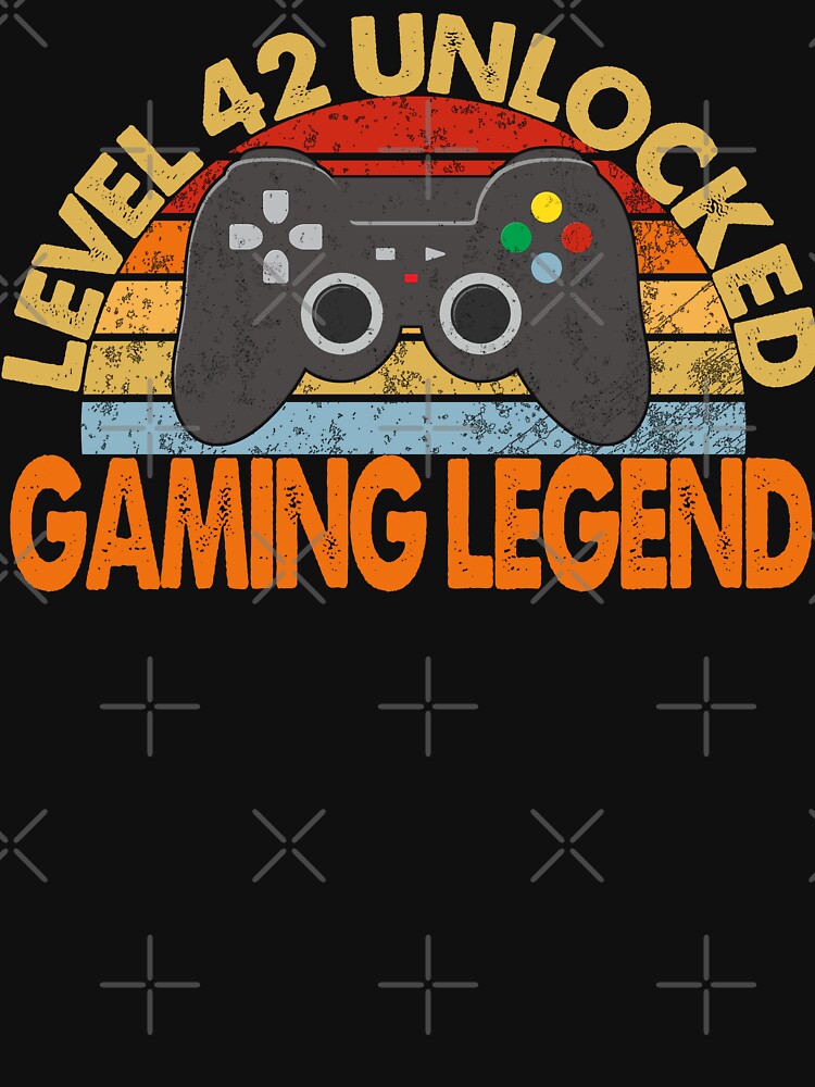 Level 42 Unlocked Gaming Legend | Vintage Legendary Gamer by Qudkin