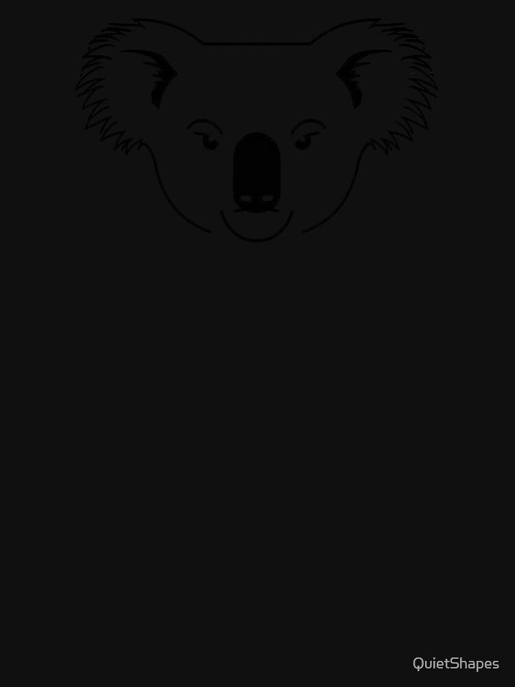 Fierce Serenity: Minimalist Line Art of a Koala by QuietShapes