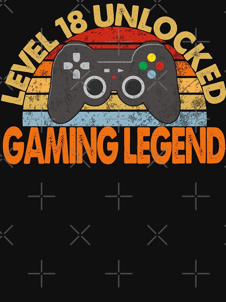 Level 18 Unlocked Gaming Legend | Vintage Legendary Gamer by Qudkin