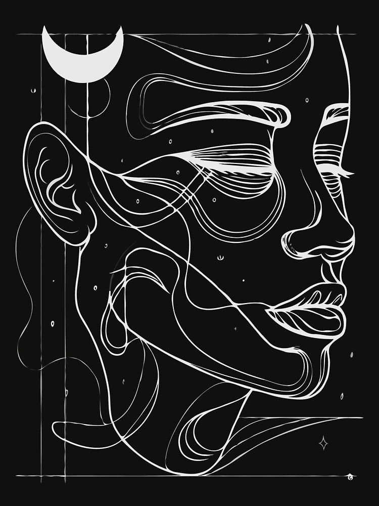 Essence in Lines: Minimalistic Face by Fervour-Arts