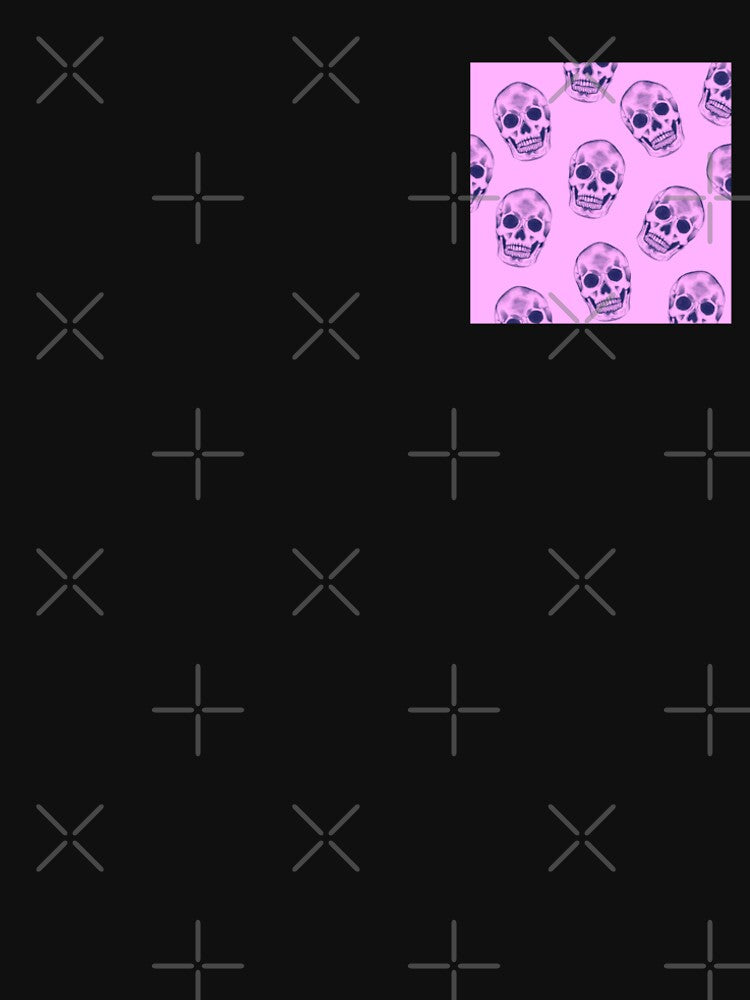 Skulls on pink background by Aleksandra P