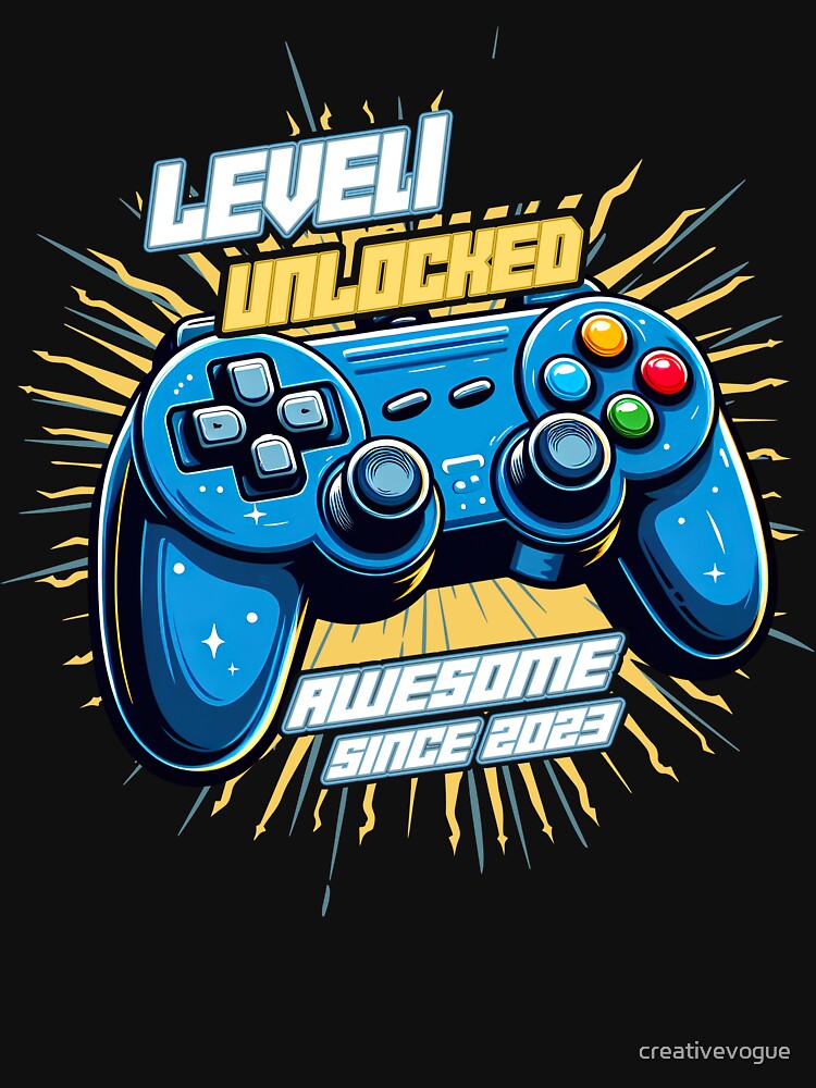First Birthday Level 1 st Birthday Unlocked Gamer 2023 by creativevogue