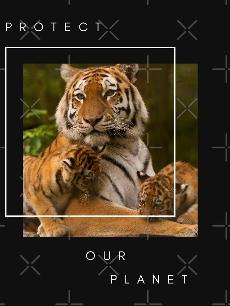 Protect Our Planet Earth Day with a Tiger by pattykim