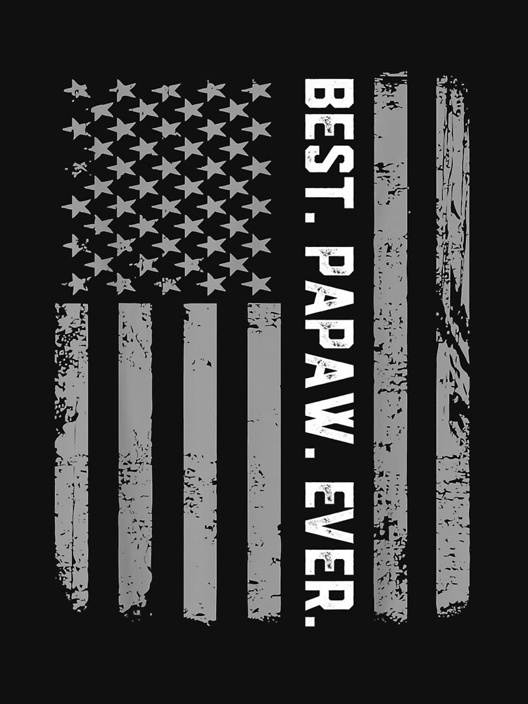 Best Papaw Ever Vintage American Flag by JaisonshiJan