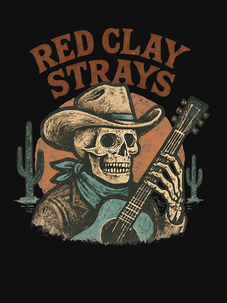 Skeleton Plays Guitar Vintage Western Vibe by Prof4Artist