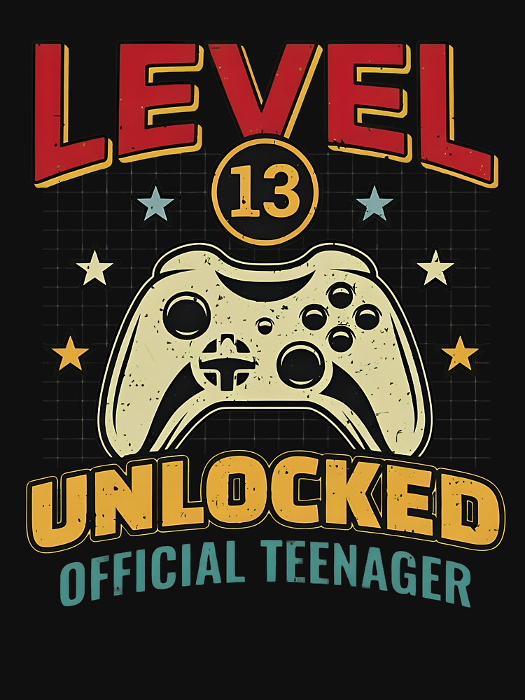 Level 13 Unlocked Official Teenager Gaming by OlyvieArt