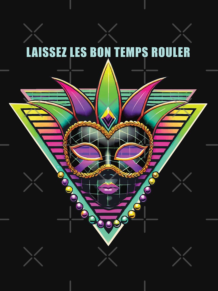 Mardi Gras Laissez Les Bon Temps Rouler Mask by LuminOrb